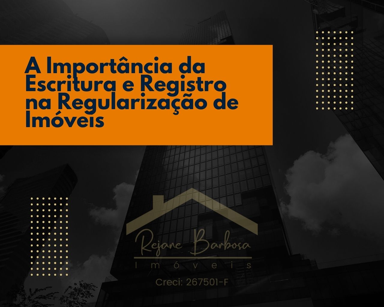 A Importância da Escritura e Registro na Regularização de Imóveis A regularização de imóveis vai muito além da simples formalização de uma compra. Trata-se de garantir a segurança jurídica, a valorização do patrimônio e a tranquilidade do proprietário. E, nesse processo, dois documentos são fundamentais: a escritura pública e o registro do imóvel. Mas você sabe qual é o papel de cada um? E por que são tão importantes? Neste artigo, vamos esclarecer essas questões e mostrar como esses documentos asseguram a posse e a legalidade do seu bem. 📜 O Que é a Escritura de Imóvel? A escritura pública é o documento oficial que formaliza o acordo entre comprador e vendedor. Ela é lavrada em cartório e detalha todos os termos da negociação: dados pessoais das partes, valor, forma de pagamento e descrição do imóvel. No entanto, a escritura sozinha não transfere a propriedade. Ela é apenas o primeiro passo da regularização. Para que o imóvel seja legalmente seu, é necessário registrar essa escritura no Cartório de Registro de Imóveis. 🏢 E o Registro de Imóvel? O registro é o ato que confere validade jurídica à posse do imóvel. Ele é feito no Cartório de Registro de Imóveis competente, com base na escritura lavrada. Só após esse registro é que o comprador passa a ser, oficialmente, o proprietário legal do imóvel. Sem o registro, mesmo com a escritura em mãos, a titularidade continua sendo do antigo dono, o que pode gerar problemas em caso de disputa judicial, inventário, financiamento ou venda futura. 📌 Por Que São Tão Importantes na Regularização? Assim como usamos nossa certidão de nascimento ou RG para provar quem somos, a escritura e o registro funcionam como o “documento de identidade” do imóvel. Imagine tentar vender ou herdar uma propriedade sem esses documentos? A ausência de regularização pode gerar situações complexas, como: Dificuldade em obter crédito ou financiamento com o imóvel como garantia; Impossibilidade de venda legalizada, reduzindo o interesse de compradores; Risco de fraudes ou disputas judiciais, já que a posse não é reconhecida oficialmente; Desvalorização do imóvel, pois a legalidade influencia diretamente no valor de mercado. ⚠️ Situações Comuns de Imóveis Irregulares Muitas pessoas ainda compram ou vendem imóveis por meio de contratos de gaveta, sem realizar os trâmites legais de escritura e registro. Outras, herdam bens sem finalizar o inventário ou deixam de atualizar os documentos após reformas ou desmembramentos. Essas práticas, além de arriscadas, impedem a regularização do imóvel e dificultam qualquer ação futura relacionada à propriedade. ✅ Regularizar é Proteger Seu Patrimônio A boa notícia é que regularizar um imóvel é totalmente possível, mesmo em casos antigos ou complexos. Com o suporte de profissionais especializados, é possível reunir a documentação necessária, formalizar a escritura e efetuar o registro corretamente. Na Rejane Barbosa Imóveis, oferecemos suporte completo em regularização de imóveis em Guaratinguetá, Potim, Aparecida e região, garantindo a legalidade e valorização do seu bem. 🔗 Quer regularizar seu imóvel? Fale com a gente! 📲 Acesse www.rejanebarbosaimoveis.com.br/regularizacao-de-imoveis e saiba como iniciar o processo com segurança. 👉 Transforme seu imóvel em um patrimônio legalizado e valorizado!