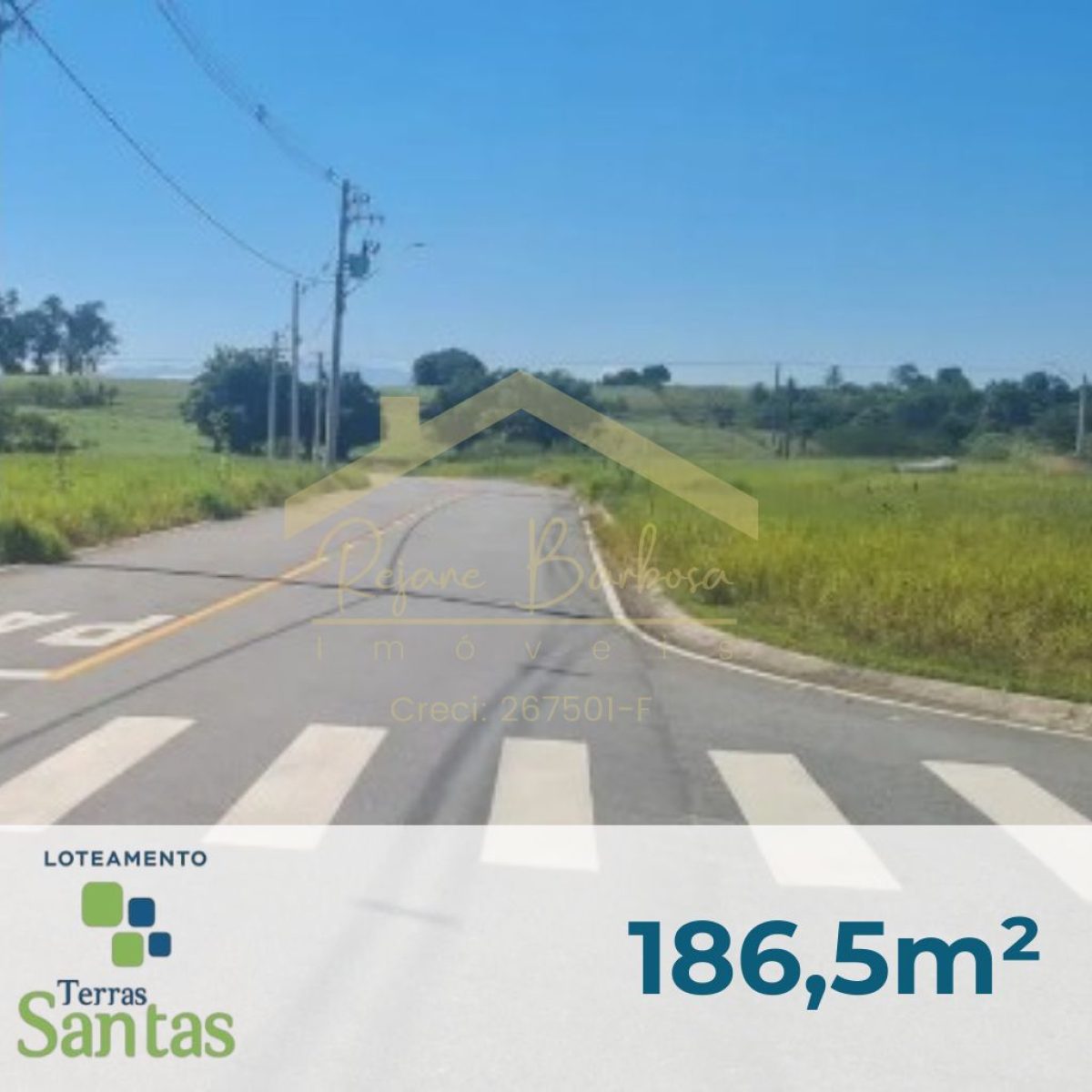 🏗️ Terreno Terras Santas no Potim-SP H03 Terreno de 186,5m2 Liberado para Construir - Potim/SP 🔥 CONSTRUA SEU PATRIMÔNIO AGORA Bairro novo com infraestrutura completa 💰 CONDIÇÕES FACILITADAS ✅ SEM COMPROVAÇÃO DE RENDA ✅ SEM TAXA DE TRANSFERÊNCIA ✅ ENTRADA + PARCELAS MENSAIS ✅ ENTRADA PARCELADAS (Consulte) ✅ ACEITO VEÍCULO COMO PAGAMENTO 🚗 ACEITO SEU CARRO COMO ENTRADA Valor do veículo pode ser maior que a entrada Diferença descontada nas parcelas futuras Condições especiais a negociar Facilite ainda mais seu investimento! 📅 SISTEMA DE PAGAMENTO INTELIGENTE 🔹 ENTRADA FACILITADA Valor acessível para começar Possibilidade de uso do veículo 🔹 MENSALIDADES ORGANIZADAS Parcelas todo dia 18 do mês Correção anual pelo INCC Previsibilidade total no seu orçamento 🔹 FLEXIBILIDADE TOTAL Diversas medidas disponíveis Valores variados para seu perfil Consulte a melhor opção para você 🏘️ LOCALIZAÇÃO ESTRATÉGICA Potim/SP - Cidade em crescimento com: Infraestrutura moderna já instalada Bairro planejado e organizado Terrenos liberados para construir Fácil acesso e boa localização 💡 PARE DE JOGAR DINHEIRO FORA! 🔴 PAGANDO ALUGUEL: Dinheiro que NUNCA MAIS volta Sem patrimônio construído Dependência do proprietário Sem perspectiva de crescimento 🟢 COMPRANDO SEU TERRENO: Patrimônio garantido Valorização constante Liberdade total Seu futuro assegurado 🎯 VANTAGENS EXCLUSIVAS ✓ Terreno 100% liberado para construção ✓ Bairro novo e planejado ✓ Zero burocracia - sem comprovação de renda ✓ Zero taxas de transferência ✓ Aceito veículo como pagamento ✓ Várias opções de tamanho e valor ✓ Facilidade no parcelamento 🏗️ SUA CASA DOS SONHOS COMEÇA AQUI Este é o momento ideal para: Sair definitivamente do aluguel Construir seu patrimônio familiar Investir no seu futuro Realizar o sonho da casa própria 📞 CONSULTE AGORA MESMO! Diversas medidas e valores disponíveis Não perca mais tempo pagando aluguel! Seu terreno te espera - Condições que cabem no seu bolso ⚡ OPORTUNIDADE LIMITADA Terrenos em bairro novo com infraestrutura são oportunidades raras no mercado Entre em contato e garante já o seu!